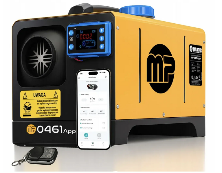 Автономний дизельний обігрівач MAJSTER POLSKA MP-0461 9 кВт 12/24/220 В з Bluetooth та керуванням через додаток