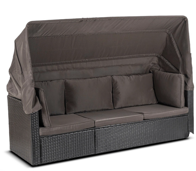 Комплект садових меблів MEBEL ELITE CALIENTE чорний/коричневий ME.CALIENTE/CZ/RT/OGR/ZES