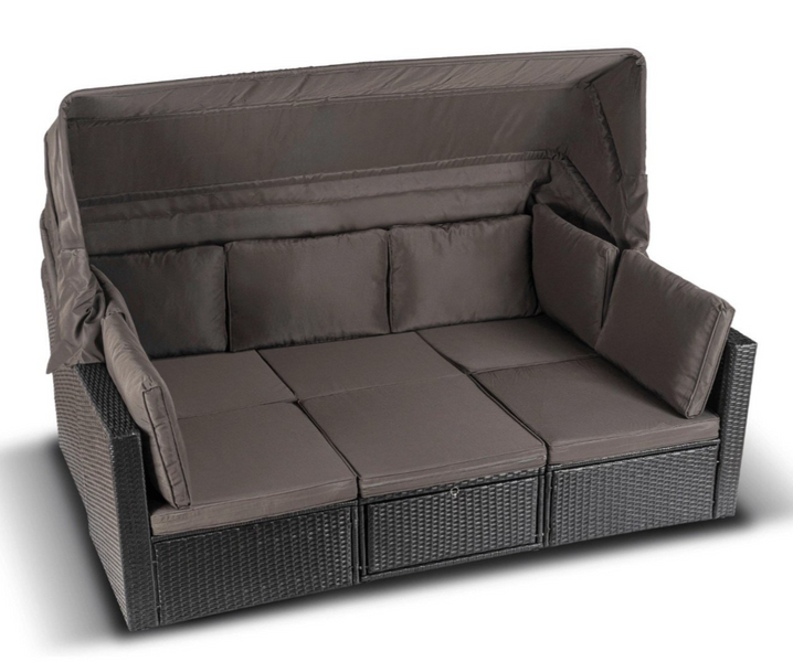 Комплект садових меблів MEBEL ELITE CALIENTE чорний/коричневий ME.CALIENTE/CZ/RT/OGR/ZES