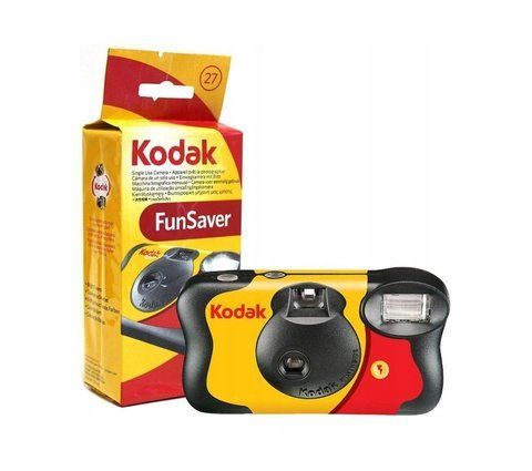 Одноразова плівкова фотокамера Kodak FunSaver на 27 кадрів MAX 800 зі спалахом (фотоплівка+батарейка)