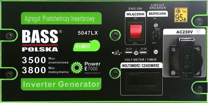 Інверторний бензиновий генератор Bass Polska BP-5047 LX 3,8 кВт
